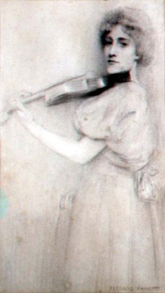 Viulisti tekijältä Fernand Khnopff