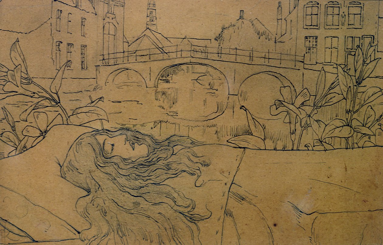 Huonekalut ja erilaiset esineet 1100- ja 1300-luvuilta tekijältä Fernand Khnopff