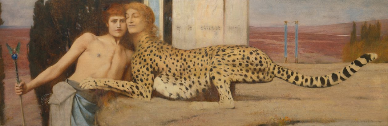 Hyväilyjä, 1896 tekijältä Fernand Khnopff