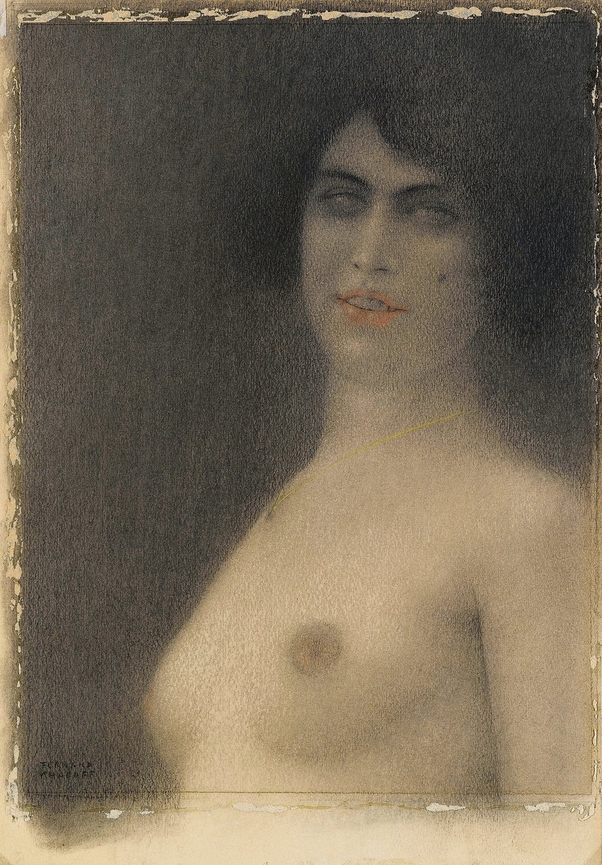 Mustat hiukset, 1914 tekijältä Fernand Khnopff