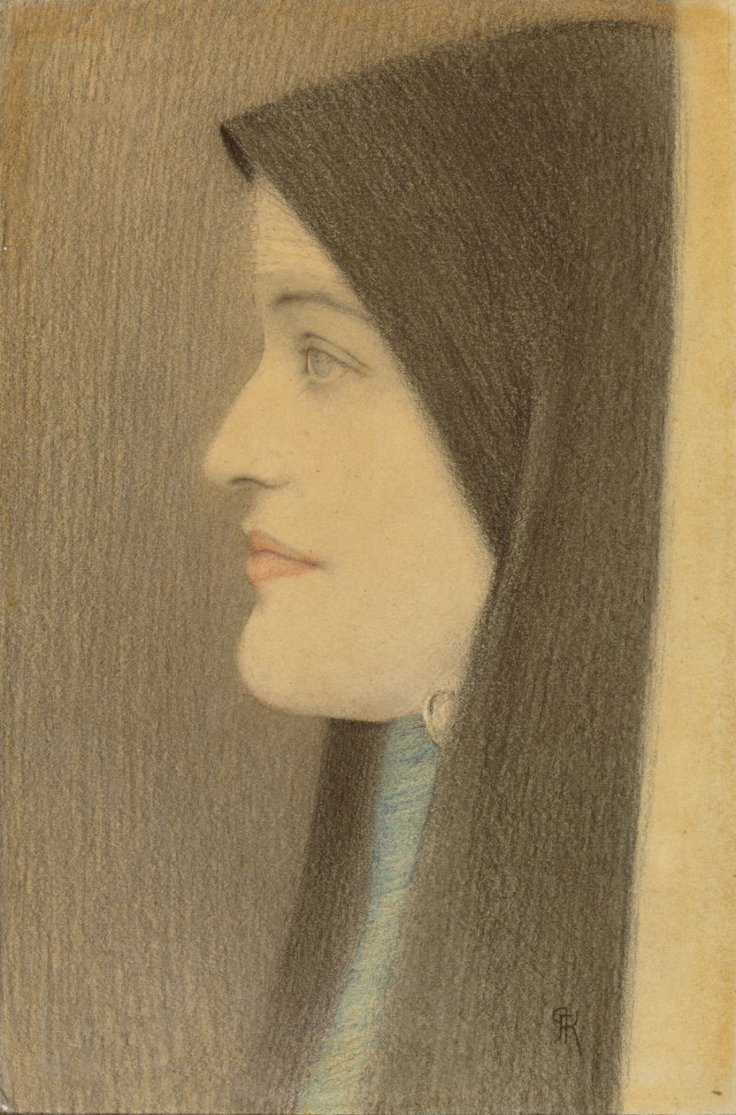 Study of a Woman, noin 1910 tekijältä Fernand Khnopff