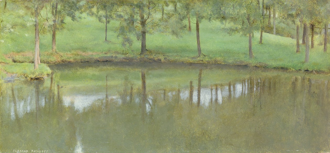 Huonekalut ja erilaiset esineet 1100- ja 1300-luvuilta tekijältä Fernand Khnopff