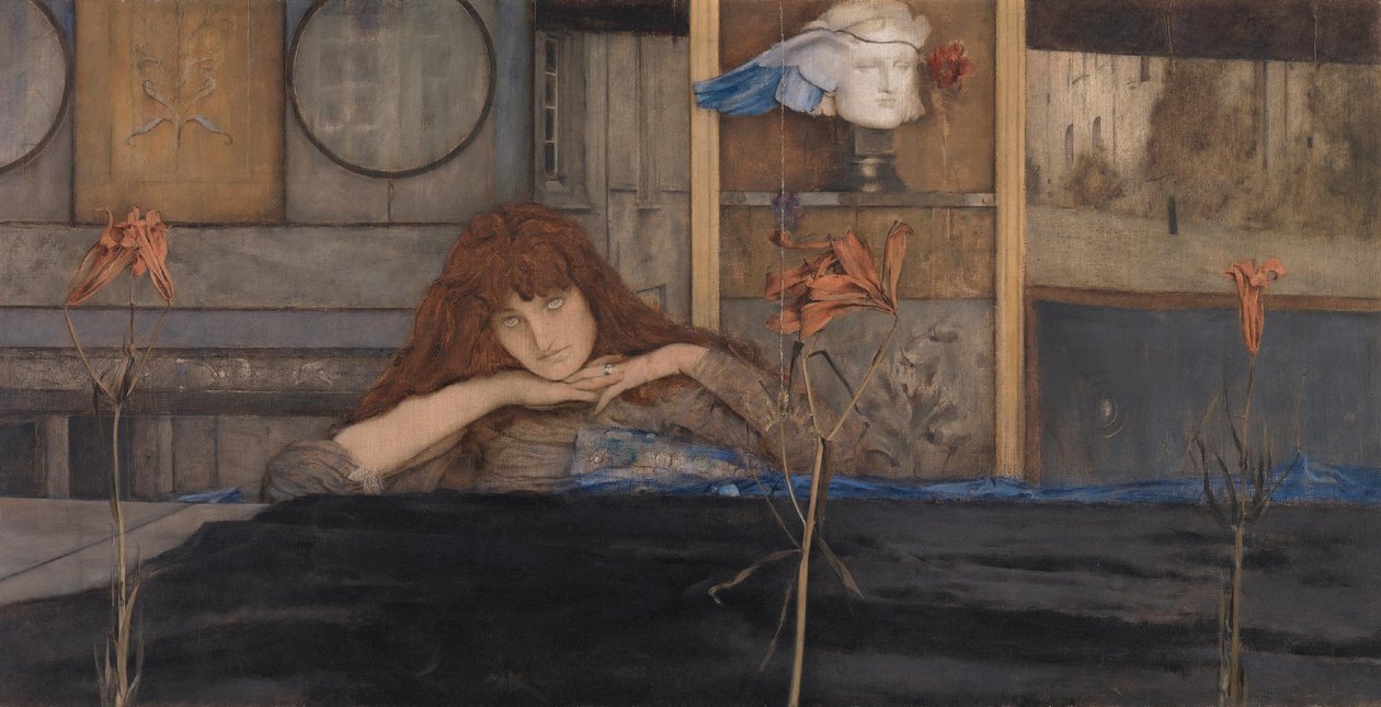 Lukitsen oven takanani tekijältä Fernand Khnopff