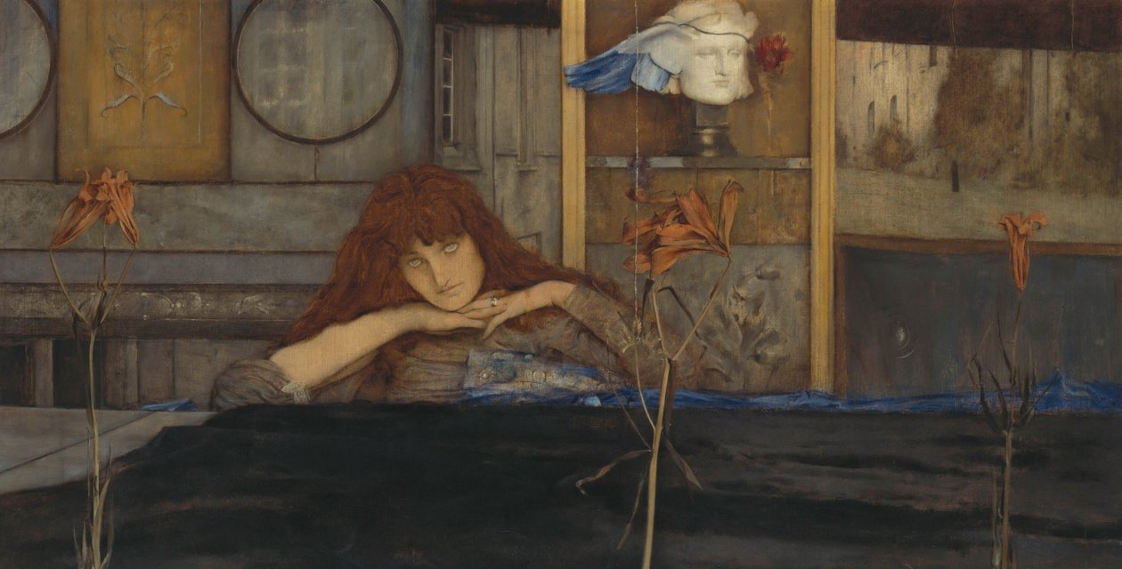 Lukitsen oveni itselleni, 1891. tekijältä Fernand Khnopff
