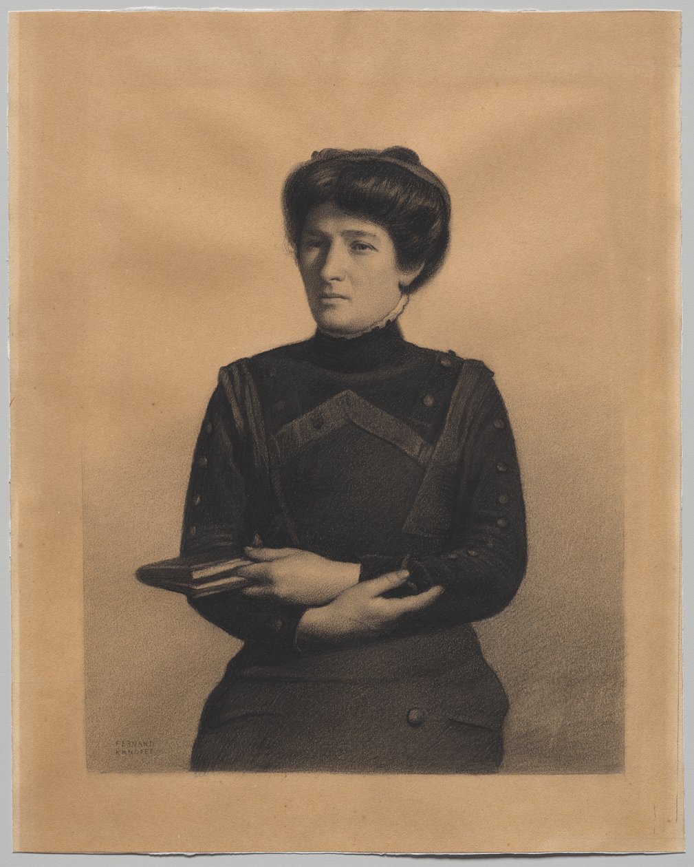 Madame Jules Ricardin muotokuva, os. Augustine Bulteau tekijältä Fernand Khnopff