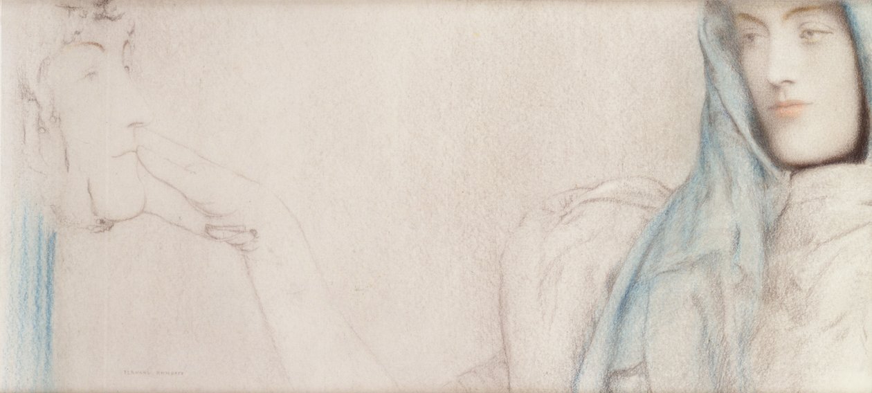 Study for The Secret, n. 1902 tekijältä Fernand Khnopff