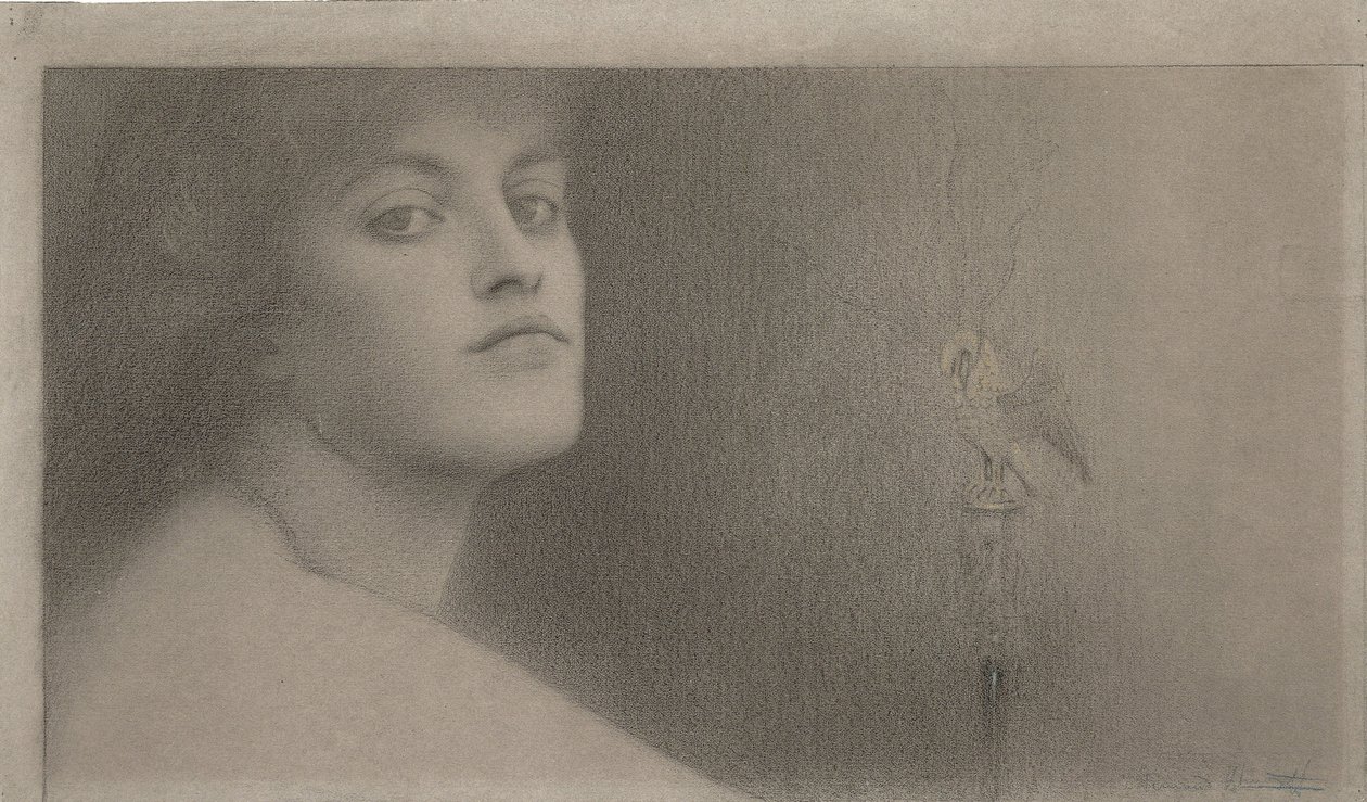 Tutkimus lOffrande The Offeringille, 1891 tekijältä Fernand Khnopff