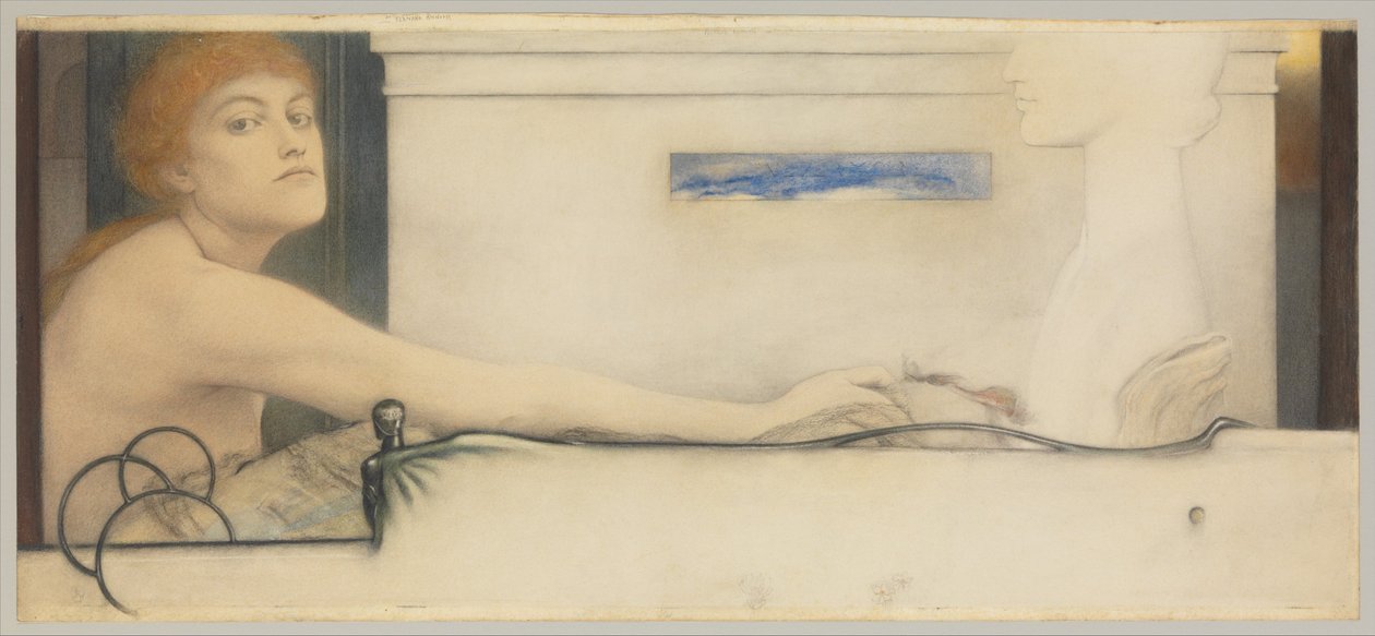 Uhri, 1891 tekijältä Fernand Khnopff