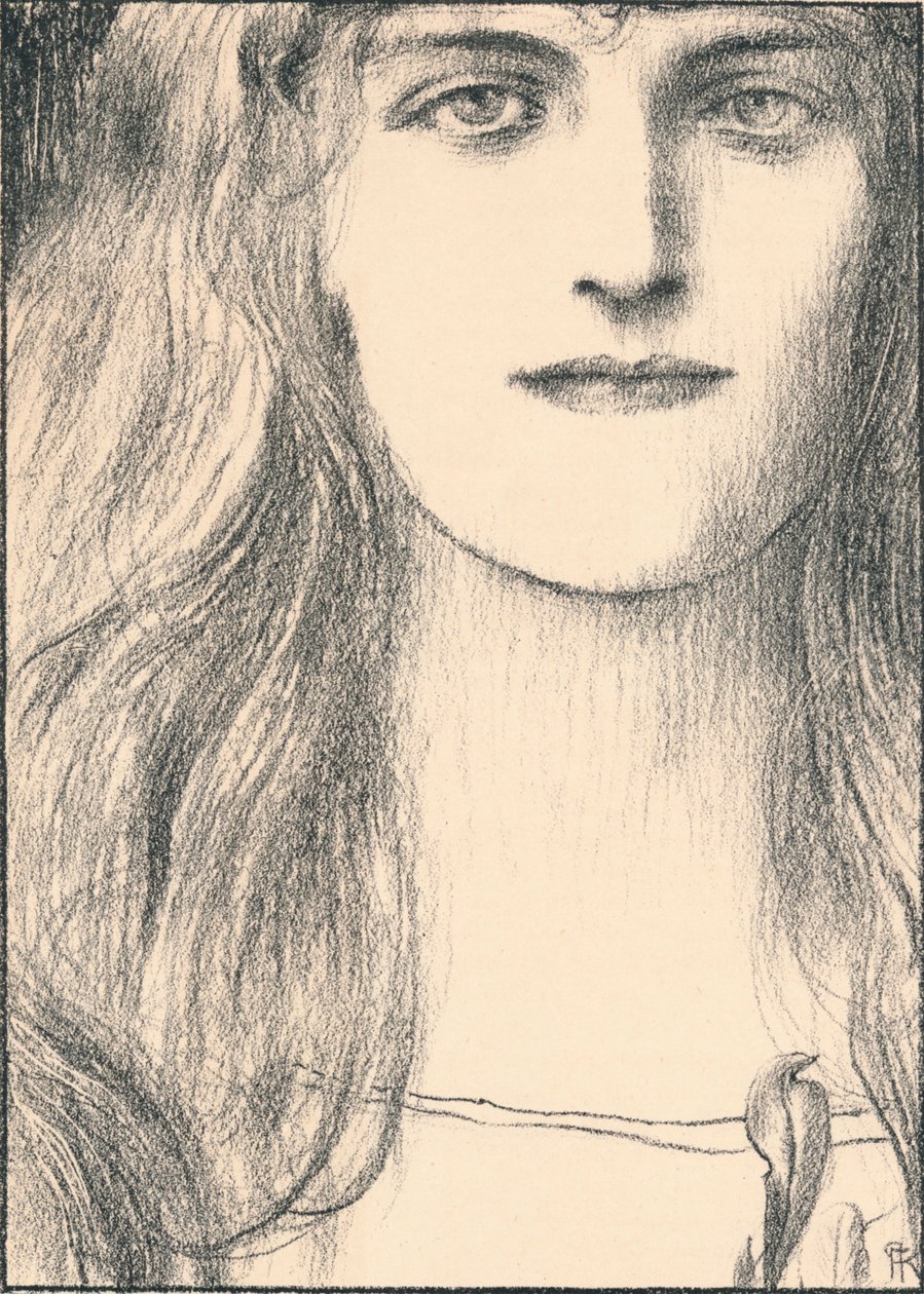 Kasvopää, 1898 tekijältä Fernand Khnopff