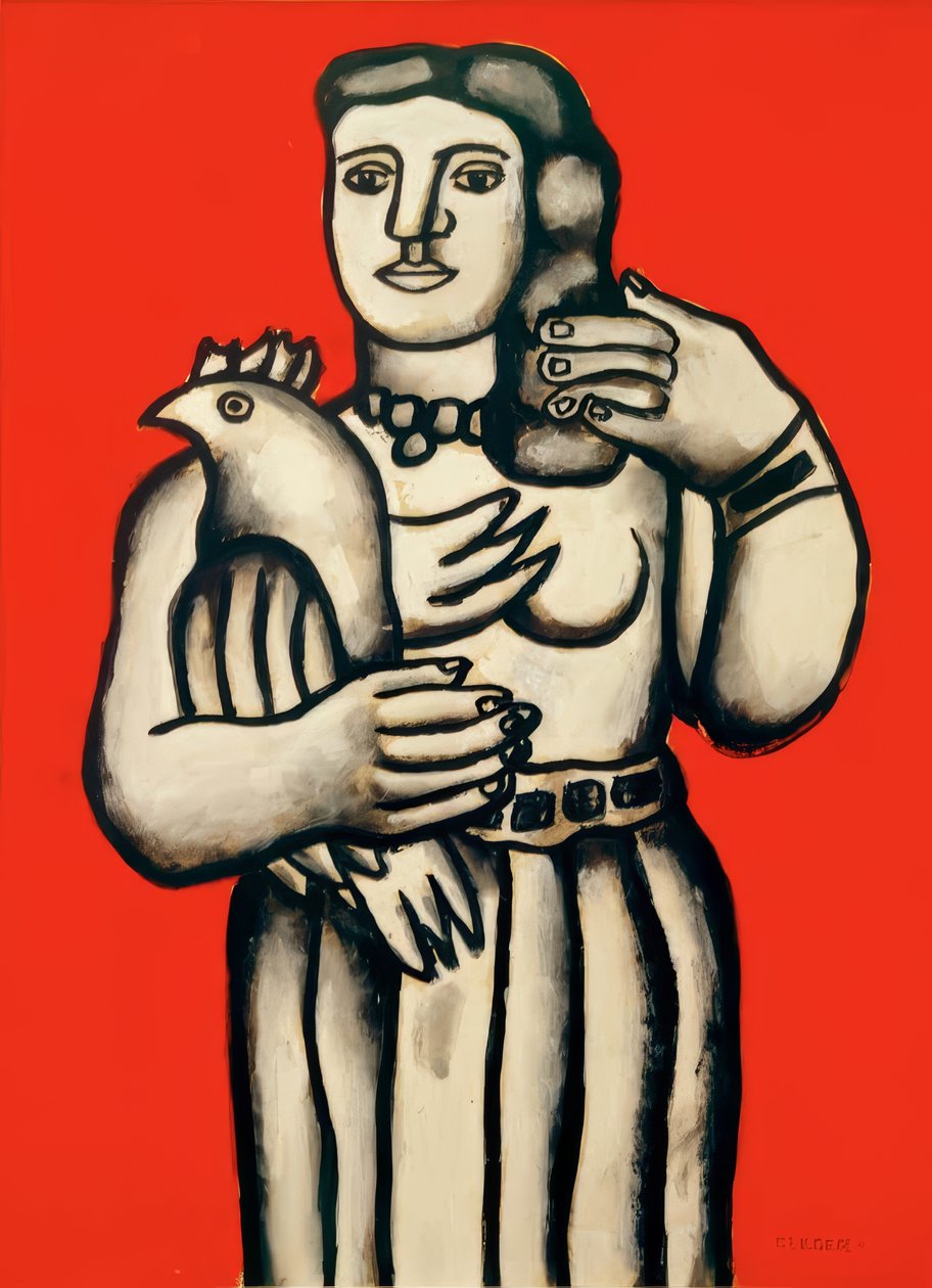 Nainen ja lintu tekijältä Fernand Leger