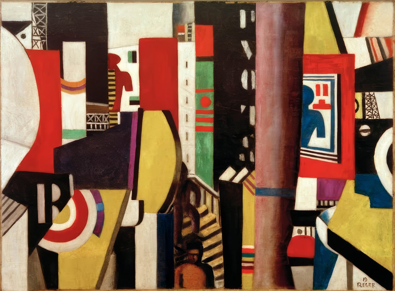 "La Ville" (kaupunki) tekijältä Fernand Leger