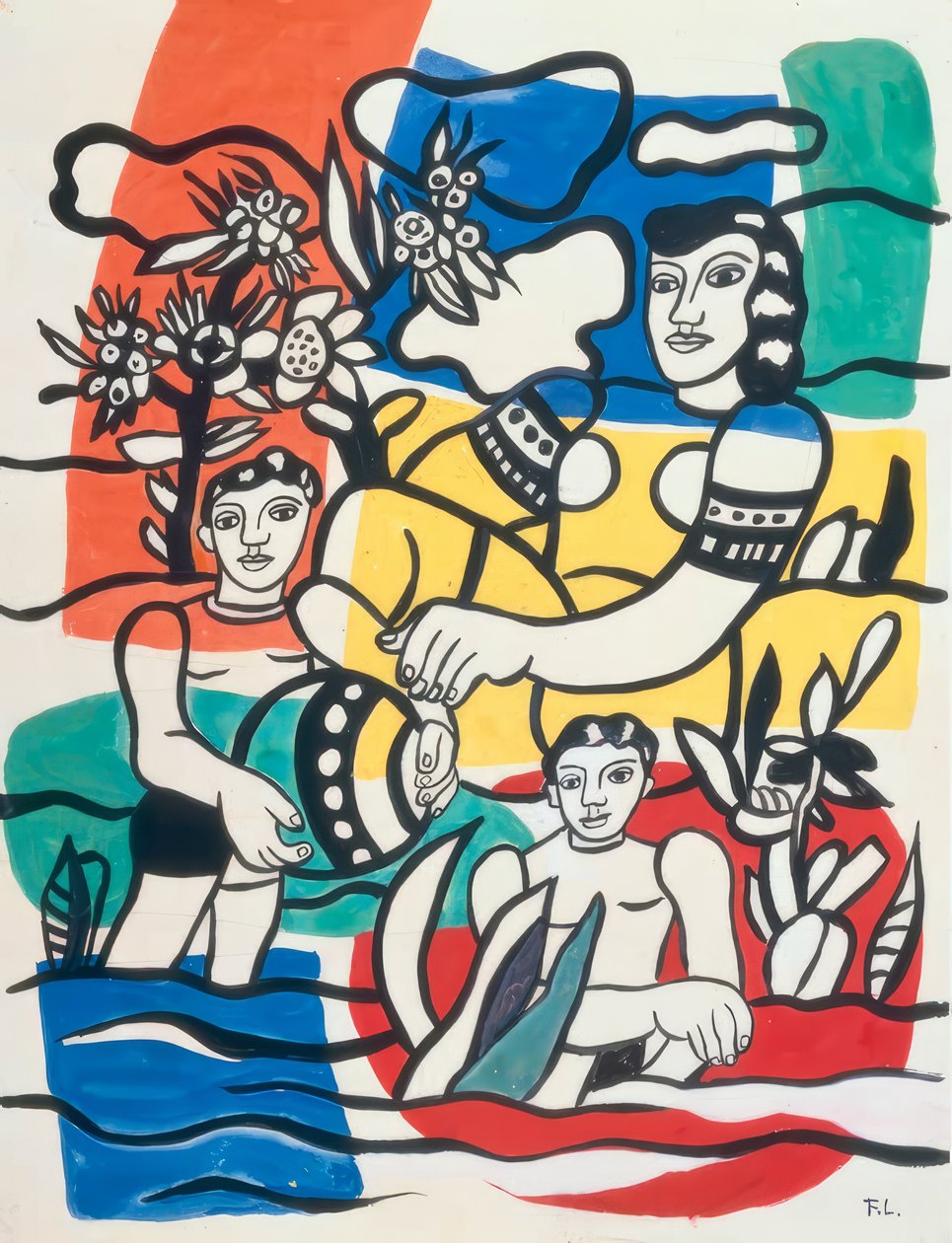 "Le bonheur" (Onni) tekijältä Fernand Leger