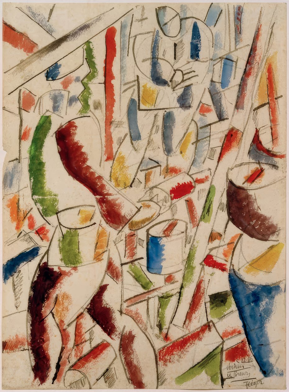 Soldiers digging a trench tekijältä Fernand Leger