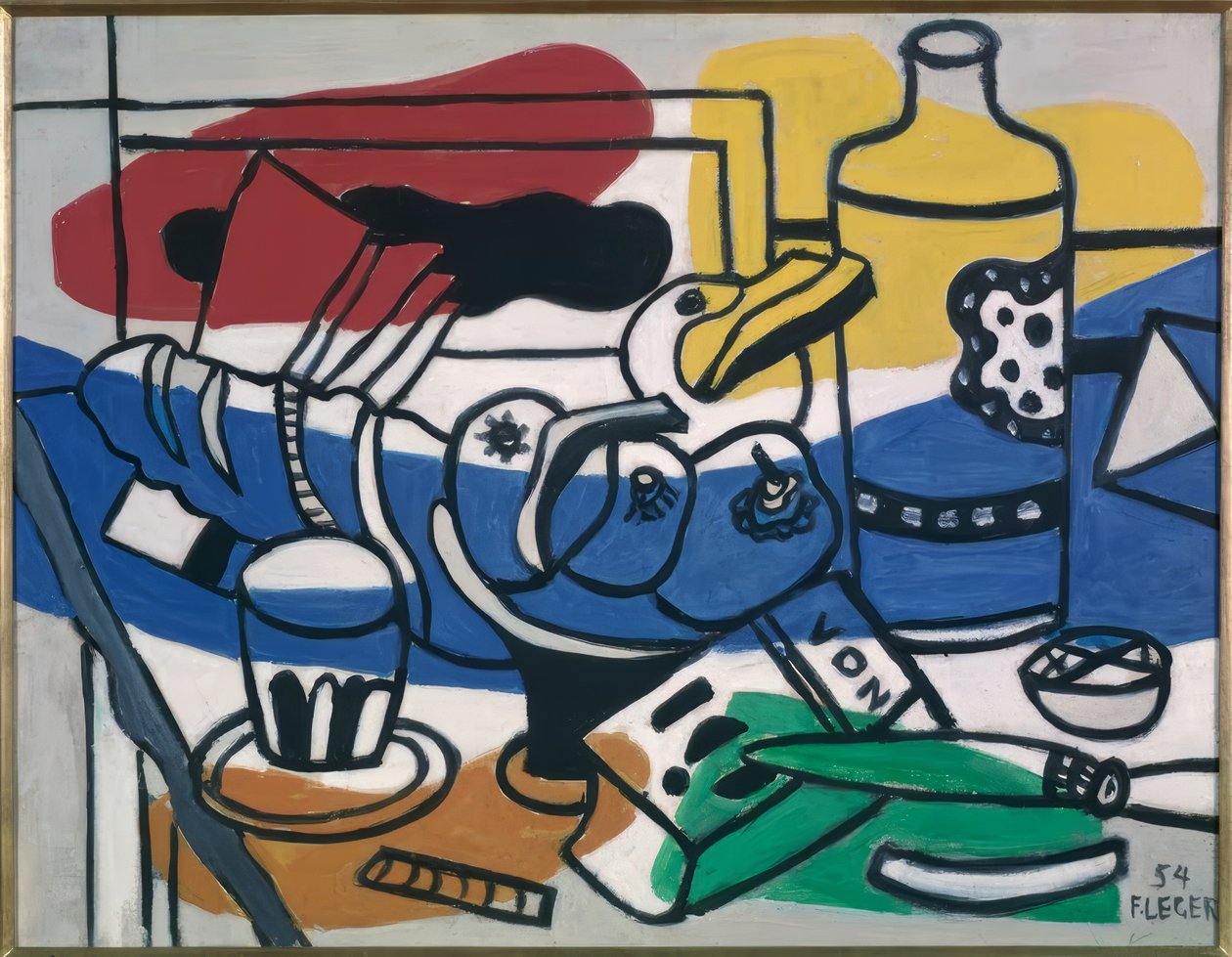 Kolmen hedelmän asetelma tekijältä Fernand Leger