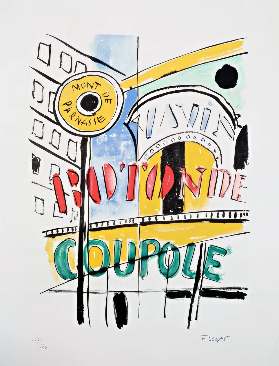 "Kaupunki: Montparnasse" tekijältä Fernand Leger