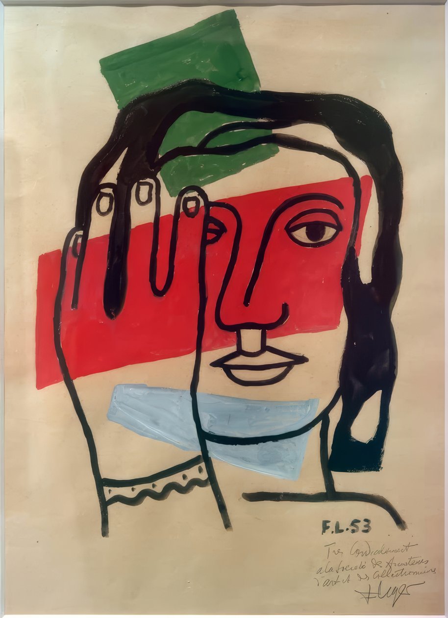 "Naistenpää (Frauenkopf)" tekijältä Fernand Leger