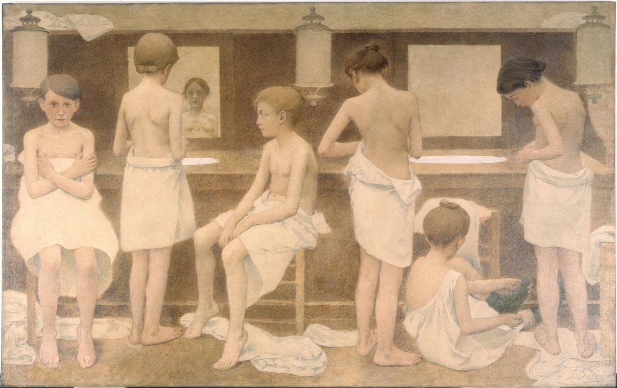 Les Petites Figurantes, vuosina 1911-1913 (öljy kankaalle). tekijältä Fernand Pelez