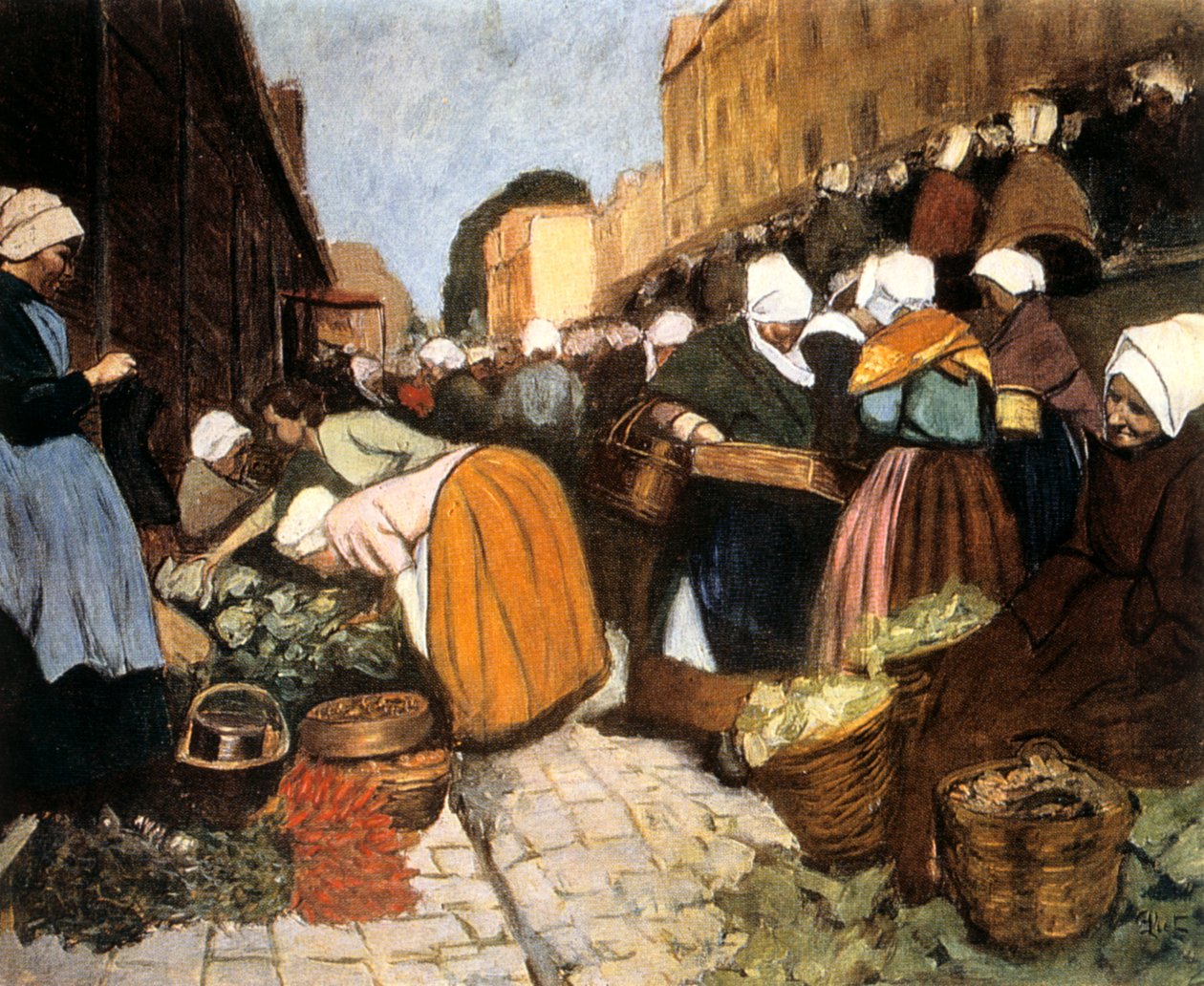 Markkinat Brestissä, 1899 tekijältä Fernand Piet