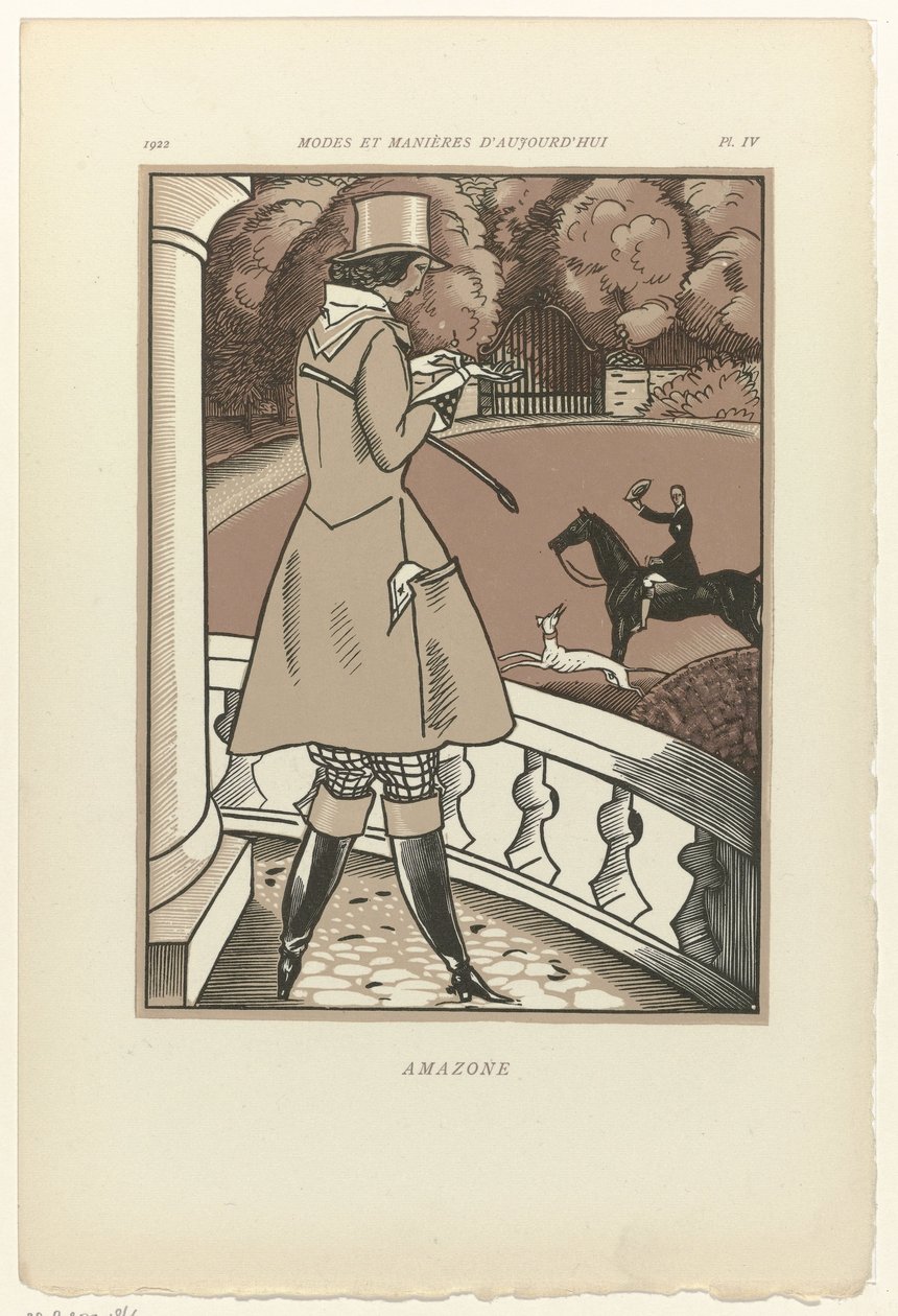 Nykyajan muoti ja tavat, 1922, Pl. 4: Amazone tekijältä Fernand Siméon