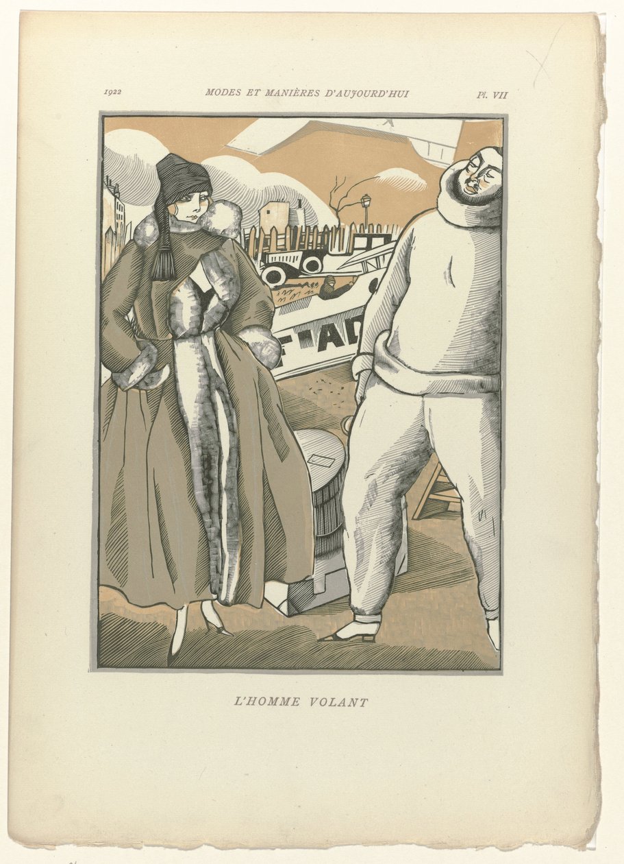 Nykyajan muoti ja tavat, 1922, Pl. 7: Lentävä mies tekijältä Fernand Siméon