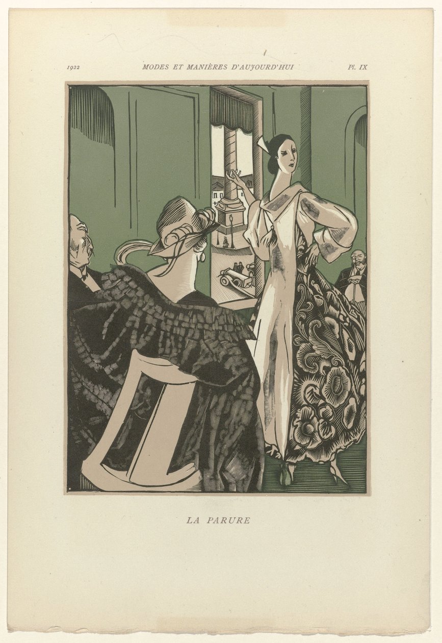 Nykyajan muoti ja tavat, 1922, Pl. 9: Koriste tekijältä Fernand Siméon