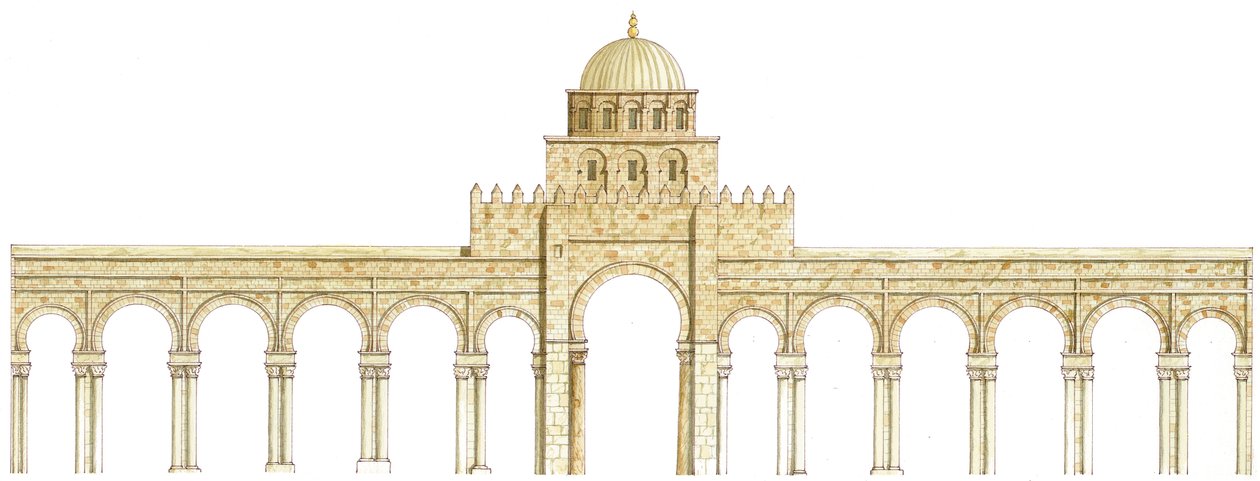 Uqban moskeija. Kairouan, Tunisia. Pääjulkisivu tekijältä Fernando Aznar Cenamor