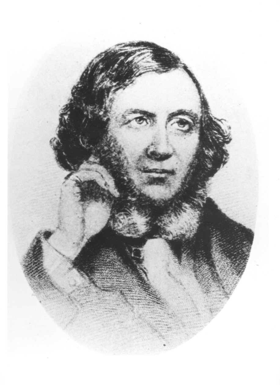 Robert Browningin (1812-89) muotokuva 1859 tekijältä Field Talfourd