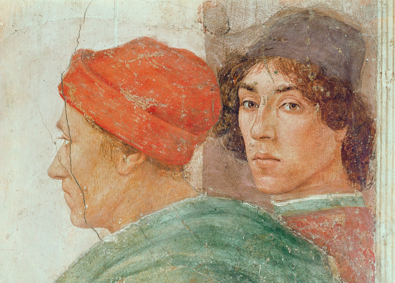 Yksityiskohta kiistasta Simon Magon kanssa, n. 1484-1485 (237996:n yksityiskohta) tekijältä Filippino Lippi