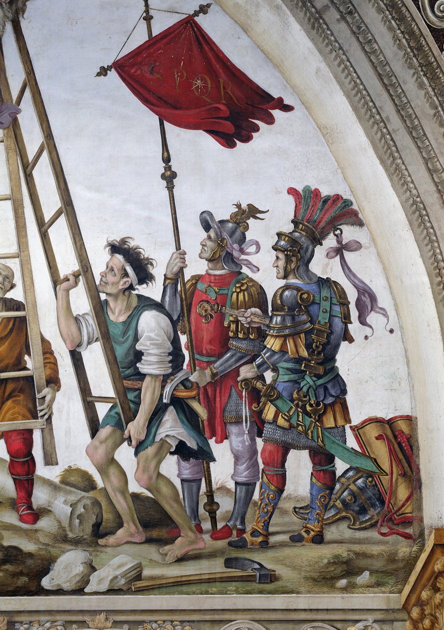 Pyhän Filippuksen marttyyrikuolema, Strozzi-kappelin eteläseinä, n. 1497-1502 freskoyksityiskohta 208288 tekijältä Filippino Lippi