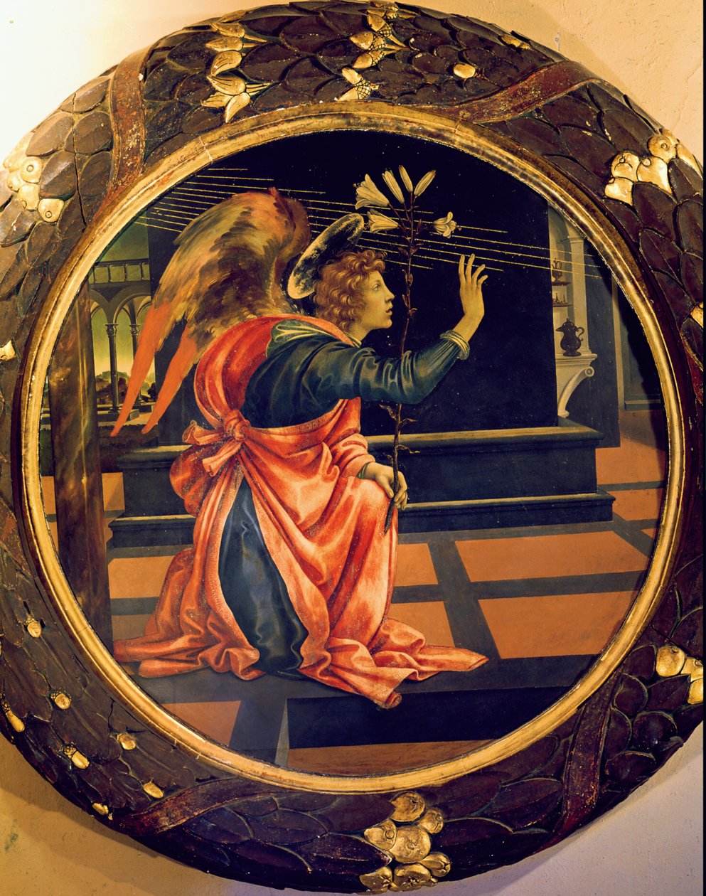 Ilmoituksen enkeli, n. 1483 (tempera paneelissa) tekijältä Filippino Lippi