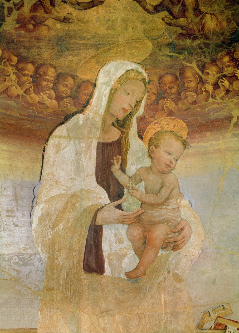 Neitsyt ja lapsi, 1400-luku tekijältä Filippino Lippi