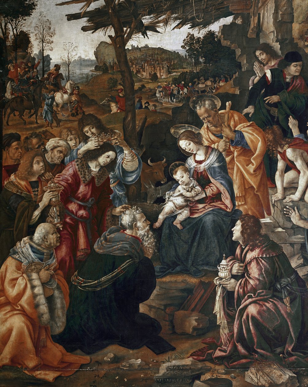 Adoration of the Magi - San Donaton alttaritaulu (öljy paneelille tekijältä Filippino Lippi