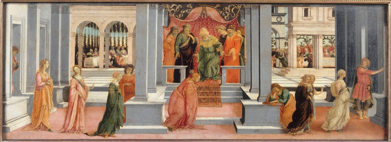 Ester ennen Ahasverusta, 1478-1480 tekijältä Filippino Lippi