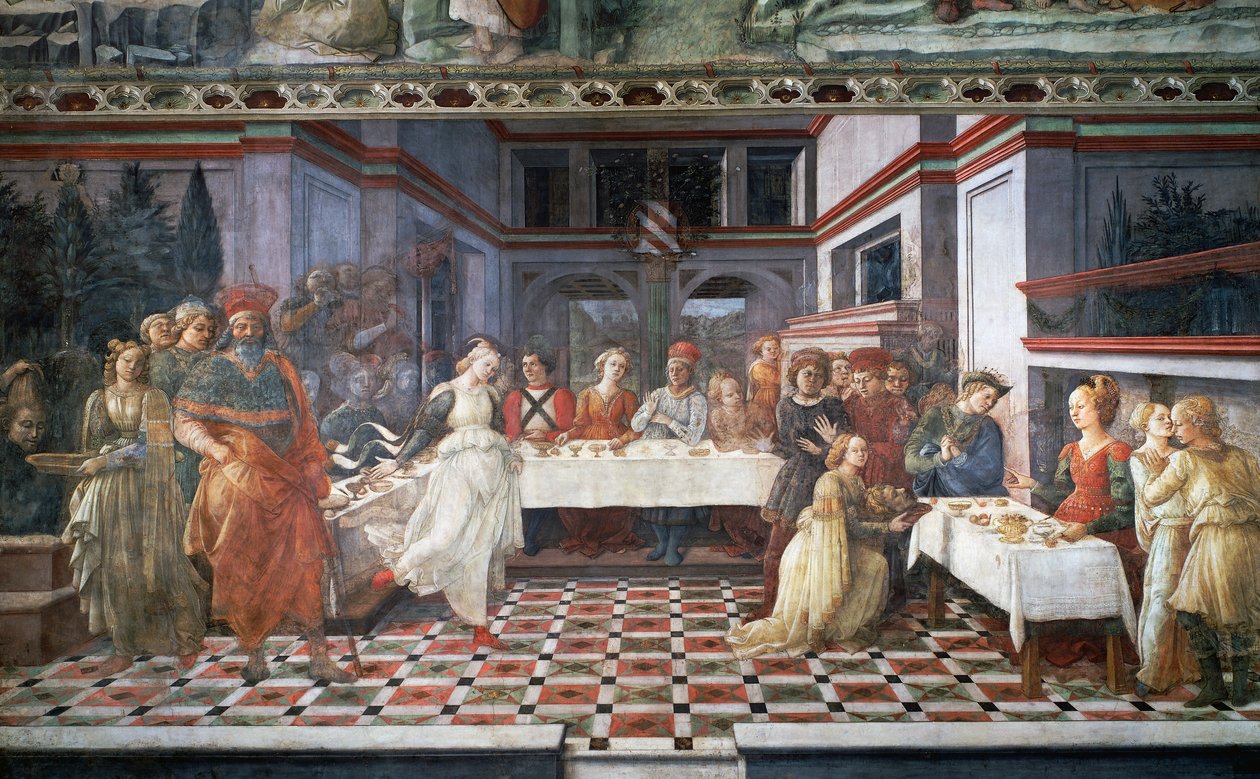 Herodeksen juhla tai Salomen tanssi (fresko) tekijältä Filippino Lippi