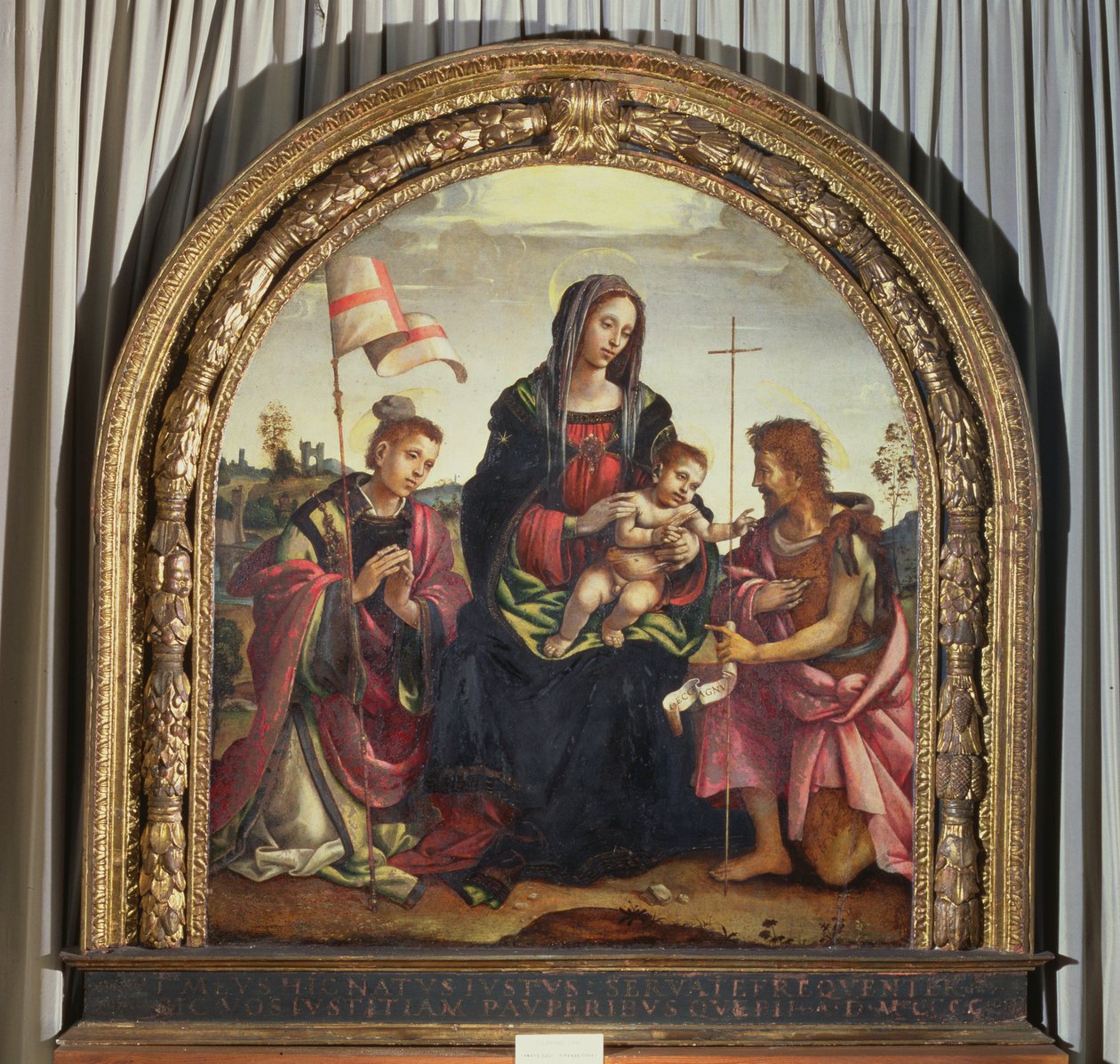Madonna ja lapsi SS:n kanssa. Johannes Kastaja ja Stefanus tekijältä Filippino Lippi