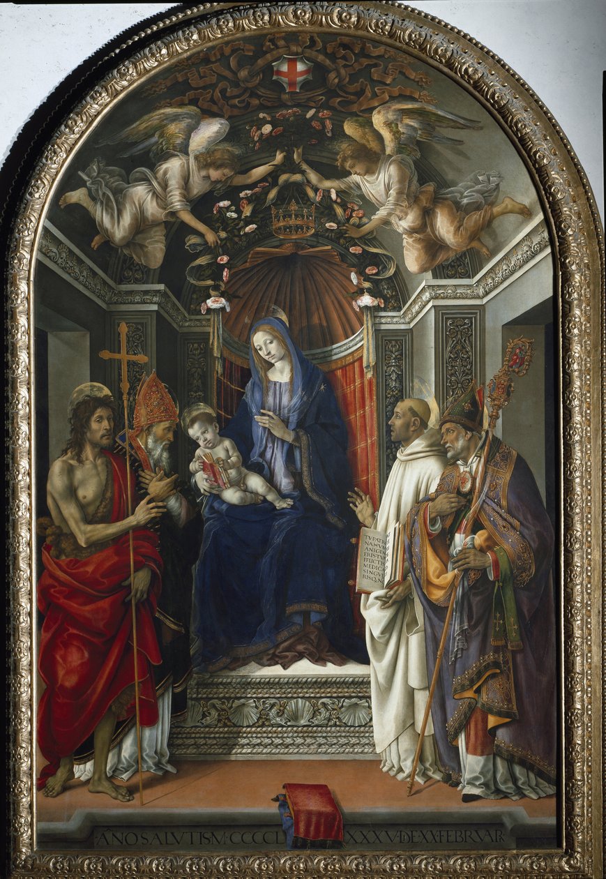 Madonna lapsen kanssa pyhien Johannes Kastajan, Viktorin, Bernard Clairvaux