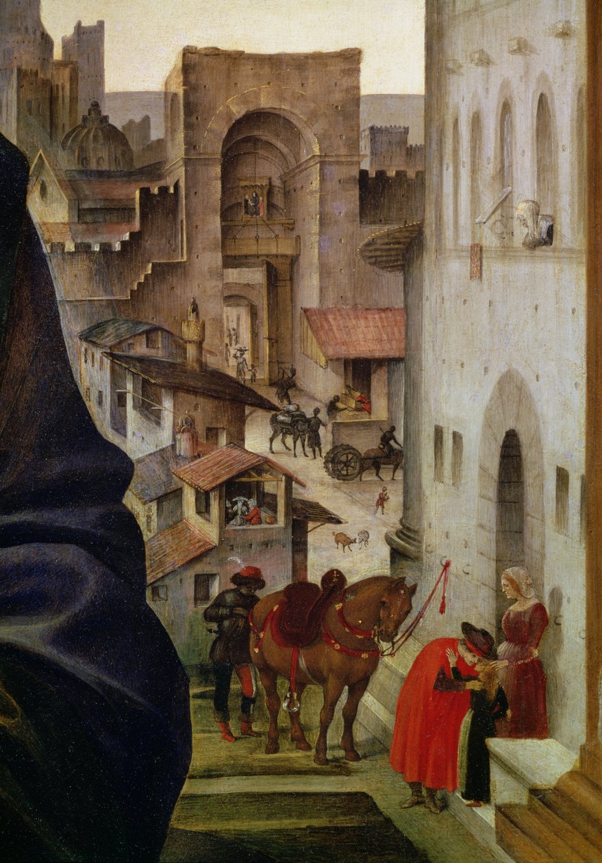 Nerlin alttaritaulu, yksityiskohta San Fredianon portista Firenzessä, 1494 taulun yksityiskohta 58333 taulusta tekijältä Filippino Lippi