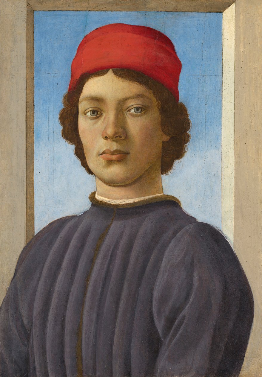 Nuoren muotokuva, n. 1485 (paneelissa öljyä ja temperaa) tekijältä Filippino Lippi