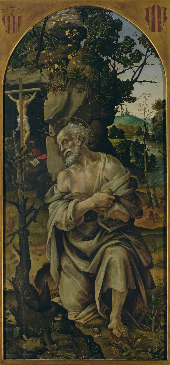 St. Jerome in Penitence, noin 1480 tekijältä Filippino Lippi