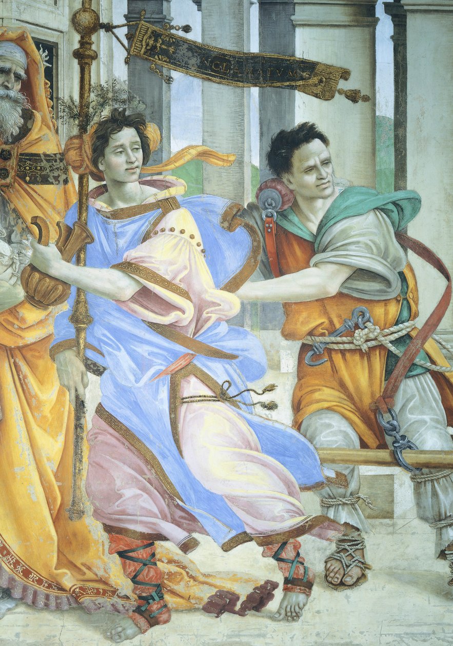 Pyhä Johannes Evankelista elvyttää Drusianaa tekijältä Filippino Lippi
