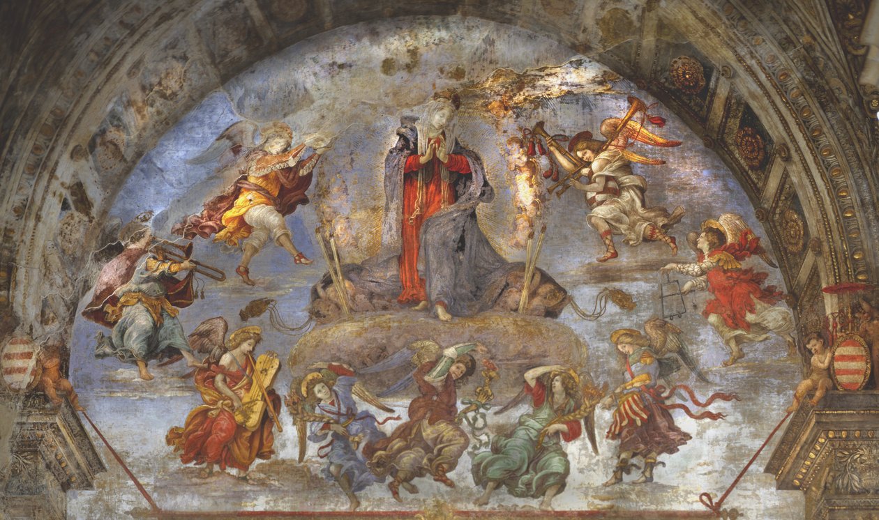 Neitsyt taivaaseenastuminen, Carafa-kappeli, Santa Maria sopra Minerva, Rooma, 1488-93 tekijältä Filippino Lippi