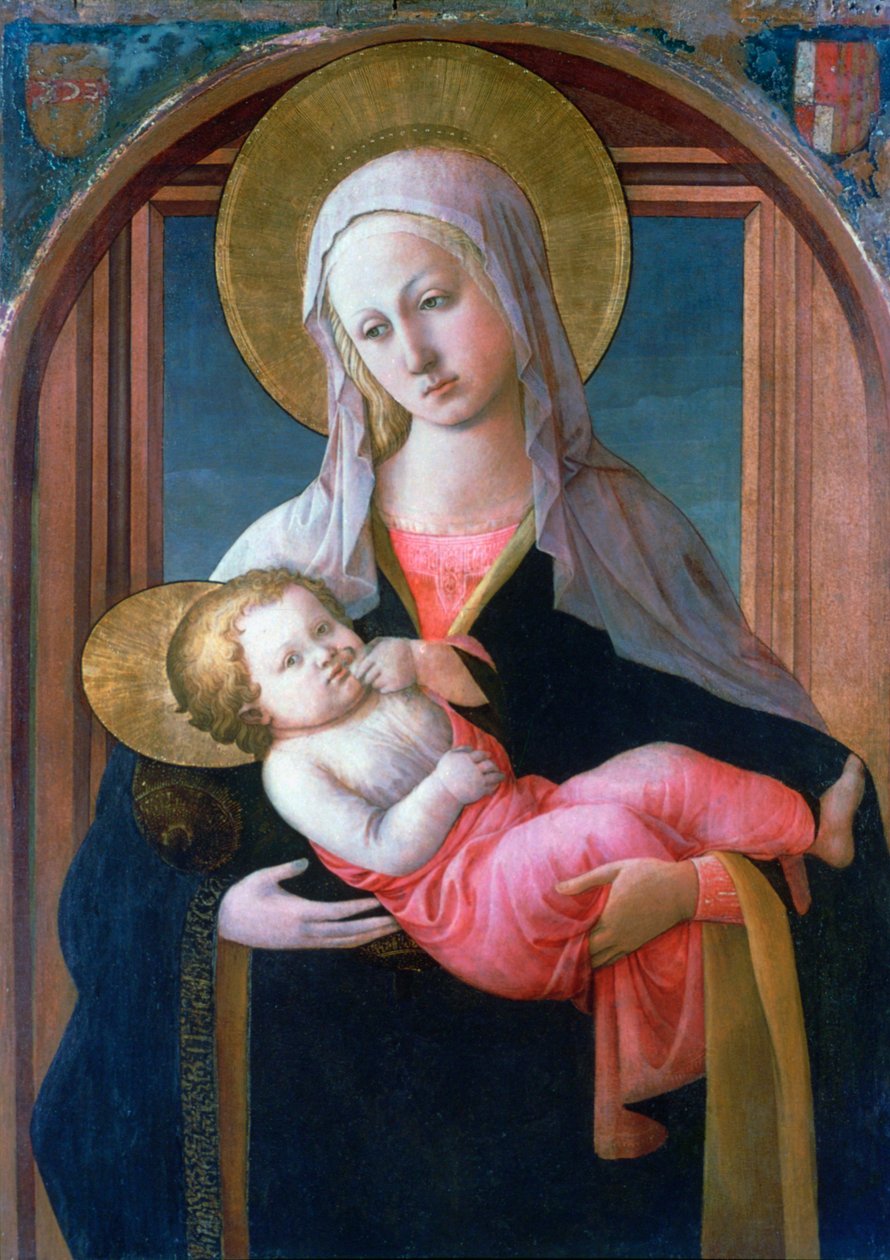 Neitsyt ja lapsi, n. 1450-1460 tekijältä Filippino Lippi