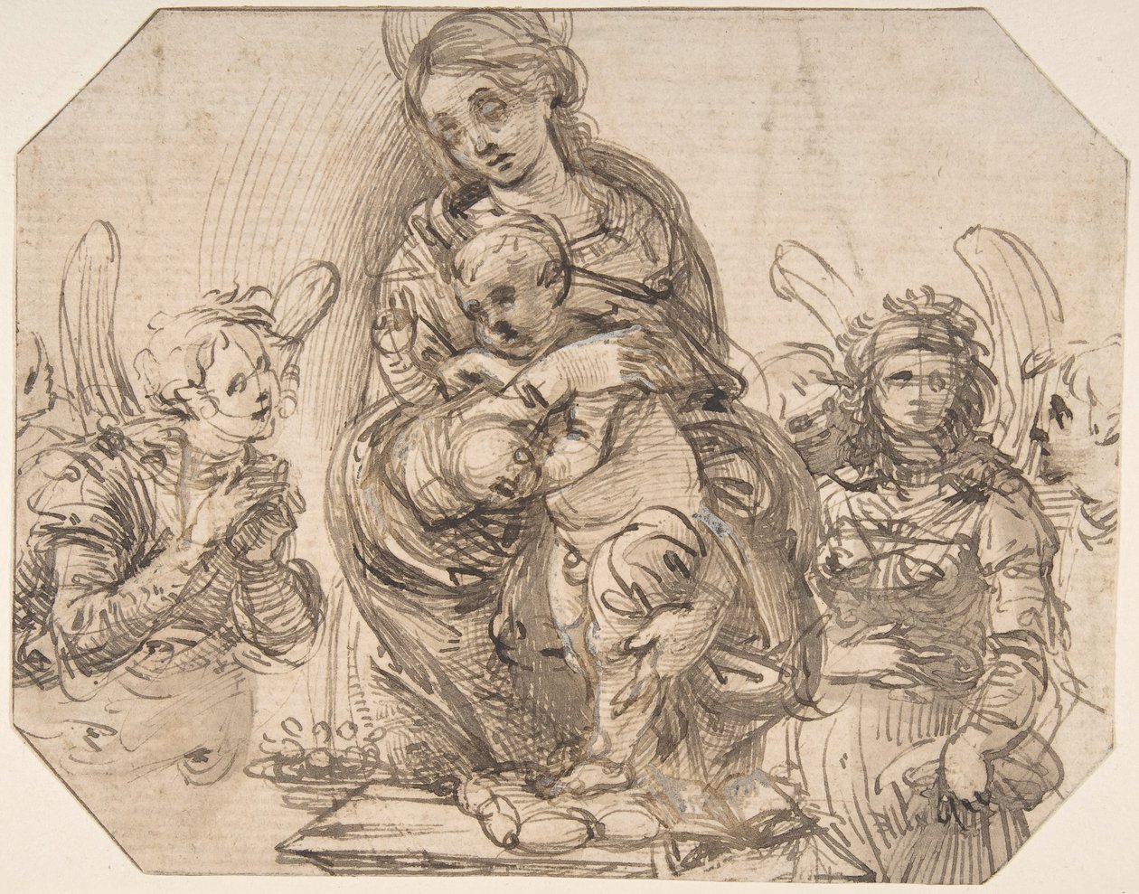 Neitsyt ja lapsi, mukana enkelit, 145758-1504. tekijältä Filippino Lippi.