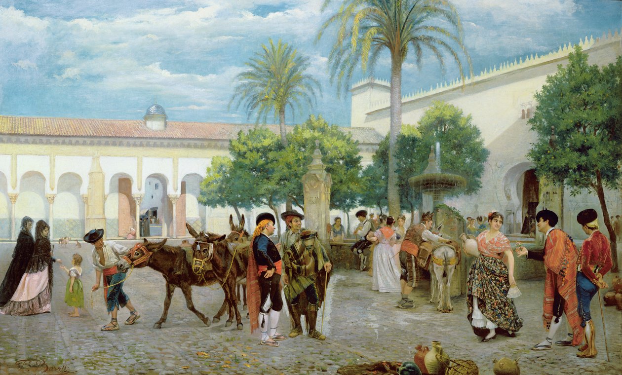 Markkinapäivä Espanjassa, 1877 tekijältä Filippo Baratti