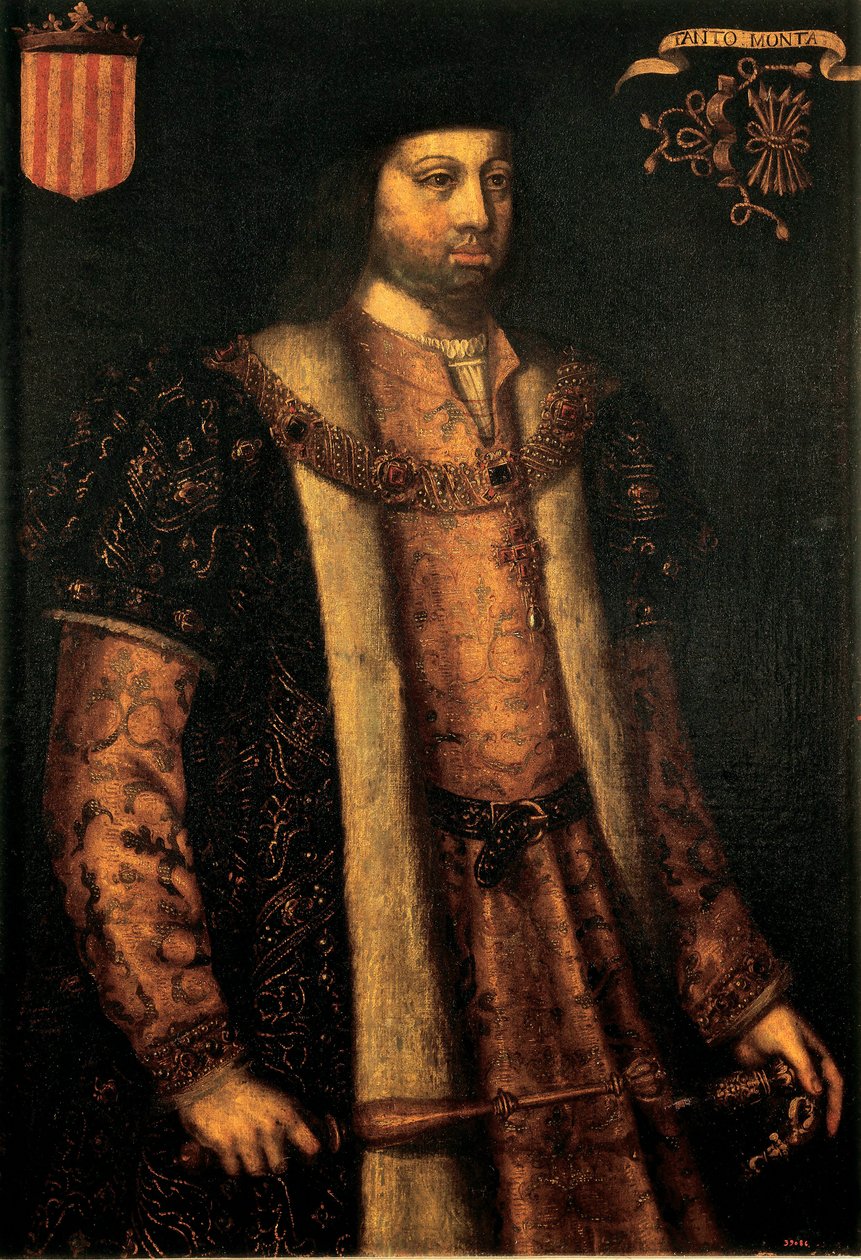 Katolisen Aragonian kuninkaan Ferdinand II:n (1479-1516) muotokuva tekijältä Filippo Ariosto