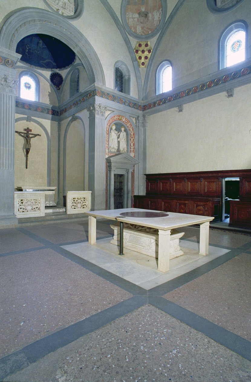 Näkymä sisäpihalle, rakennettu n.1420-29 tekijältä Filippo Brunelleschi