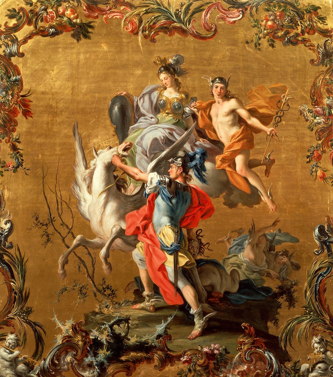 Pegasuksen syntymä, kirjoittanut Filippo Falciatore (aktiivinen 1728-1768) tekijältä Filippo Falciatore
