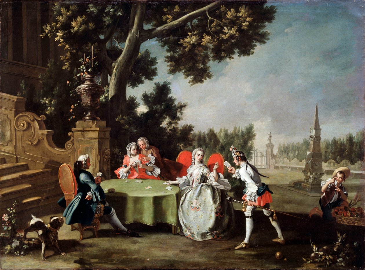 Korttipeli, 1700-luku. tekijältä Filippo Falciatore