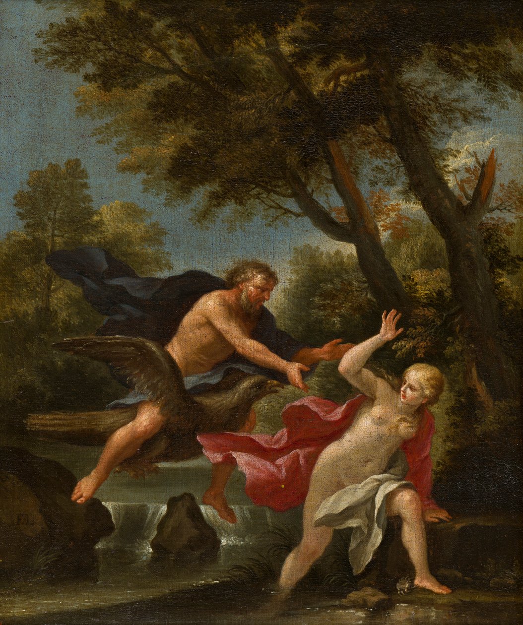Jupiter ratsastaa kotkalla, n. 1643-1694 (öljy kankaalle) tekijältä Filippo Lauri