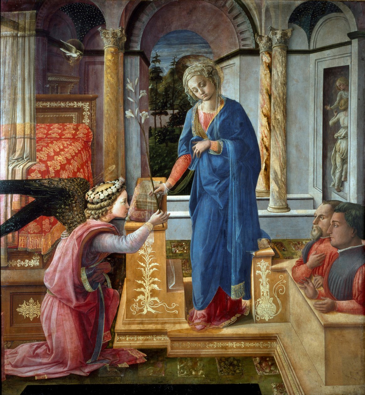 Filippo Lipin (n. 1406-1469) ilmestysmaalaus Rome Barberini Gallery tekijältä Filippo Lippi